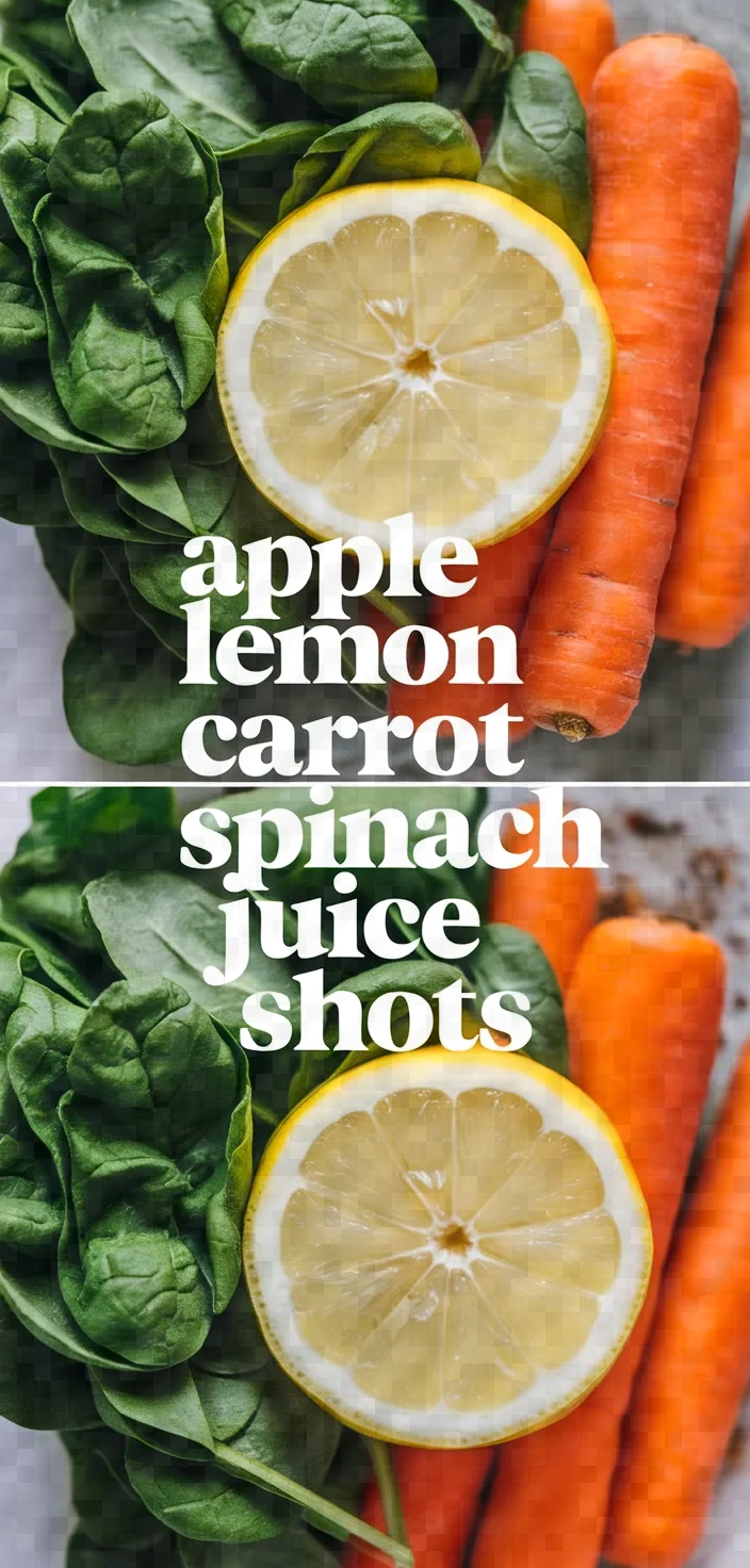 Apple Lemon Carrot Spinach Juice Shots Recipe