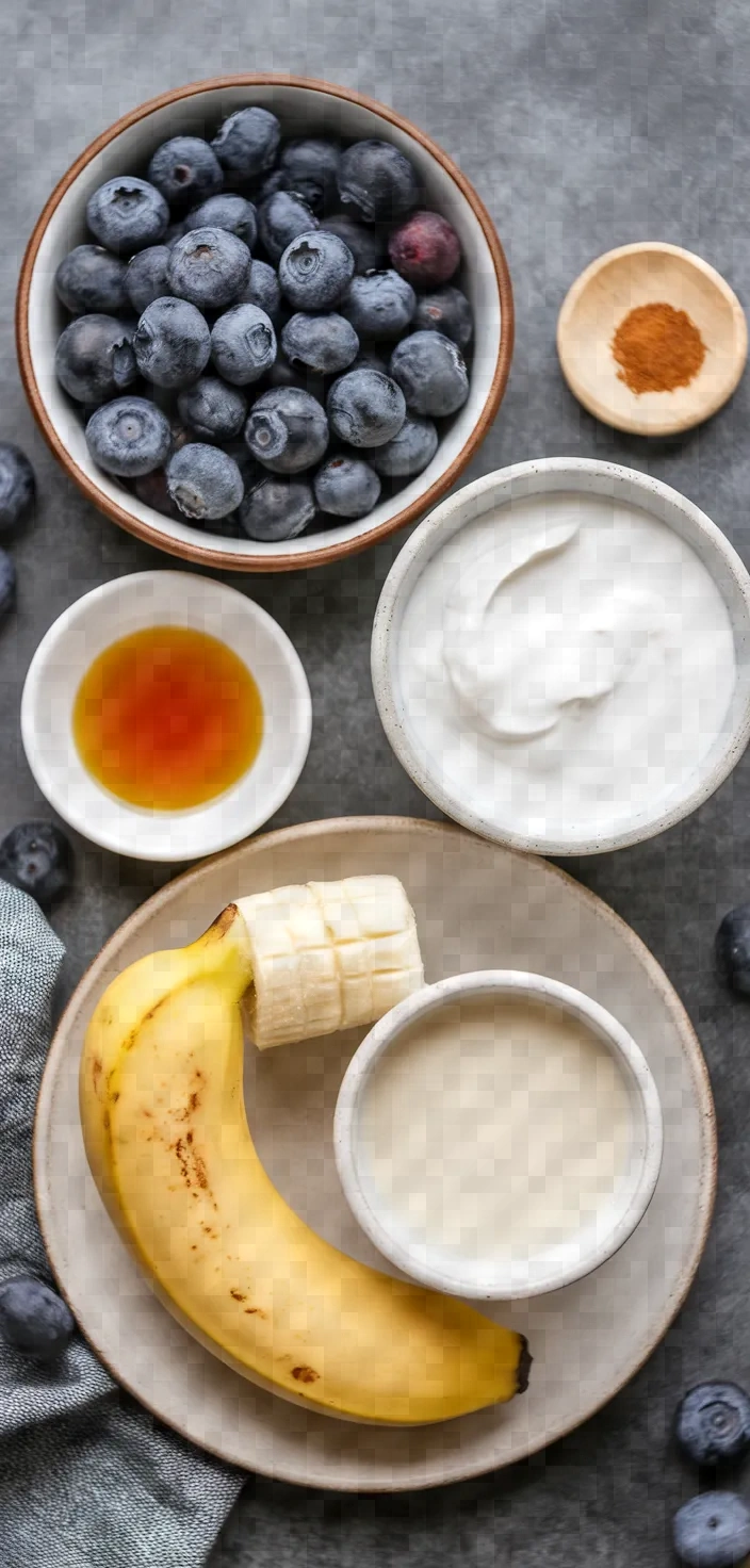 Ingredients photo for Blueberry Banana Smoothie Recipe