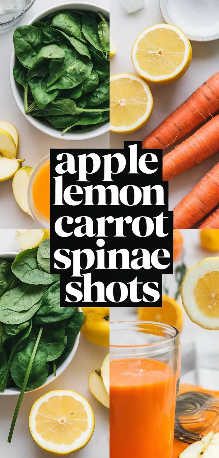 A photo of Apple Lemon Carrot Spinach Juice Shots Recipe