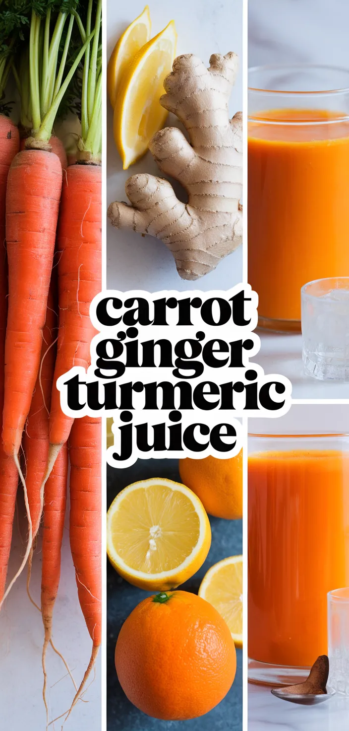 A photo of Carrot Ginger Turmeric Juice Recipe