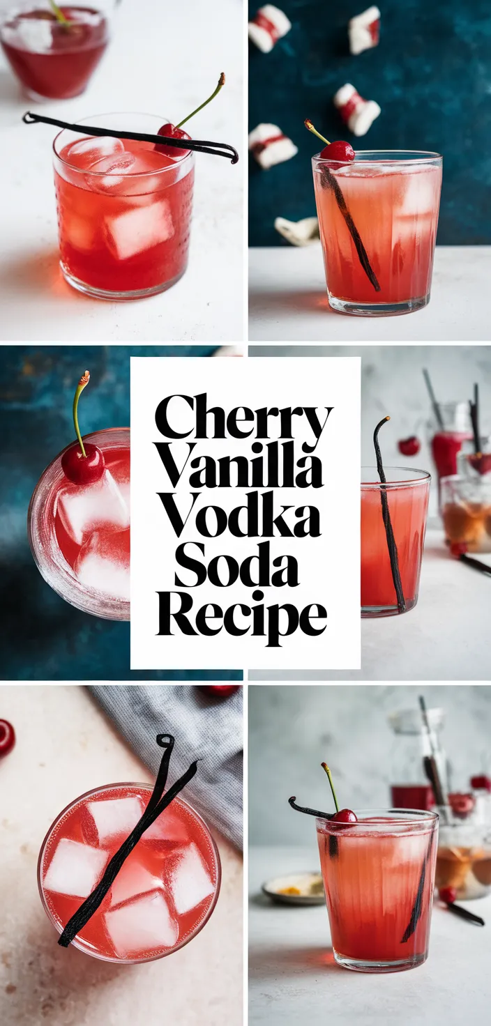 Ingredients photo for Cherry Vanilla Vodka Soda Recipe