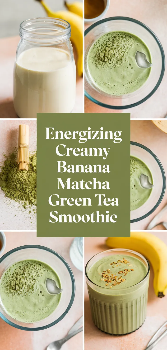 A photo of Energizing Creamy Banana Matcha Green Tea Smoothie Recipe