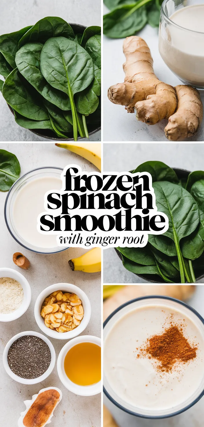 A photo of Frozen Spinach Smoothie With Ginger Root Recipe