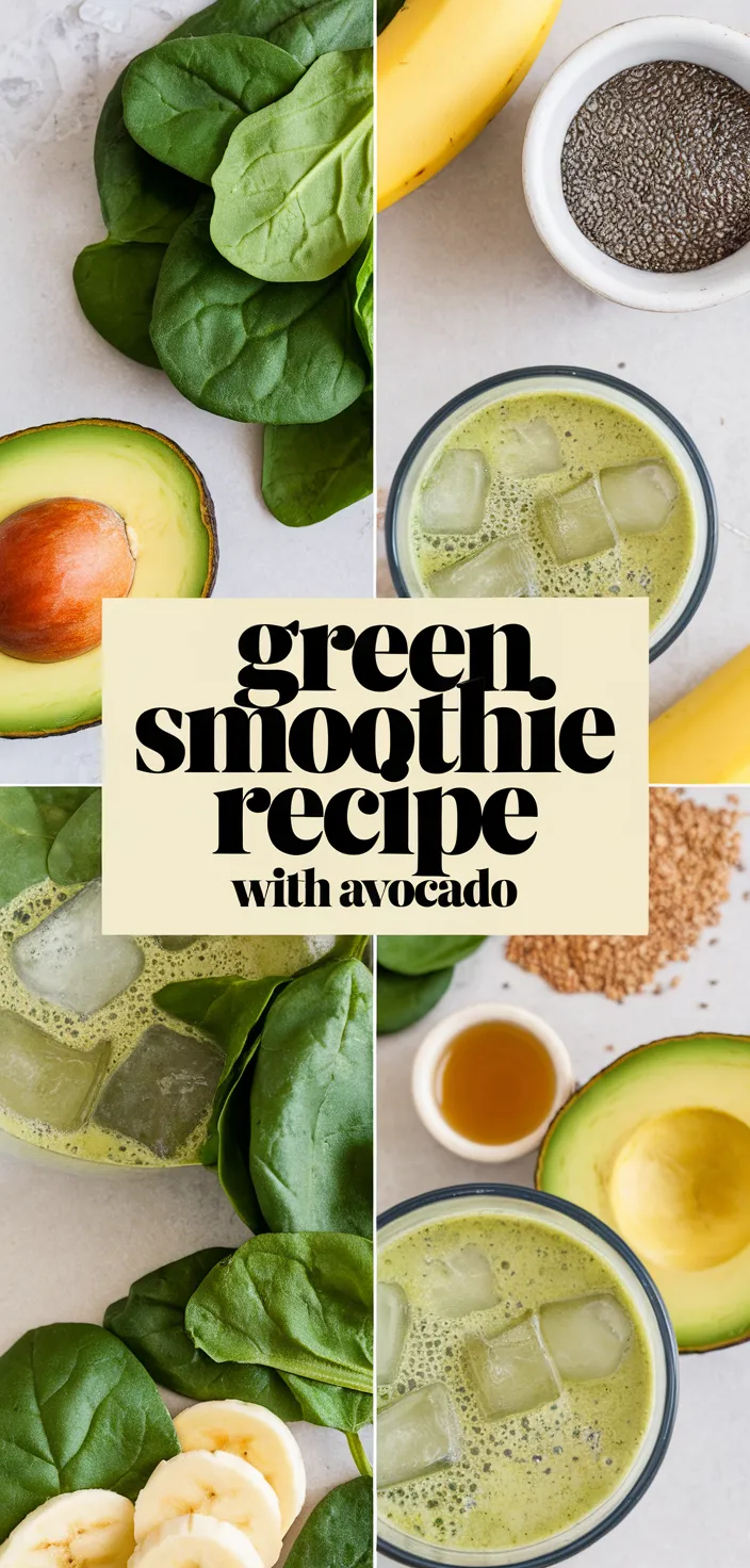 A photo of Green Smoothie Recipe With Avocado