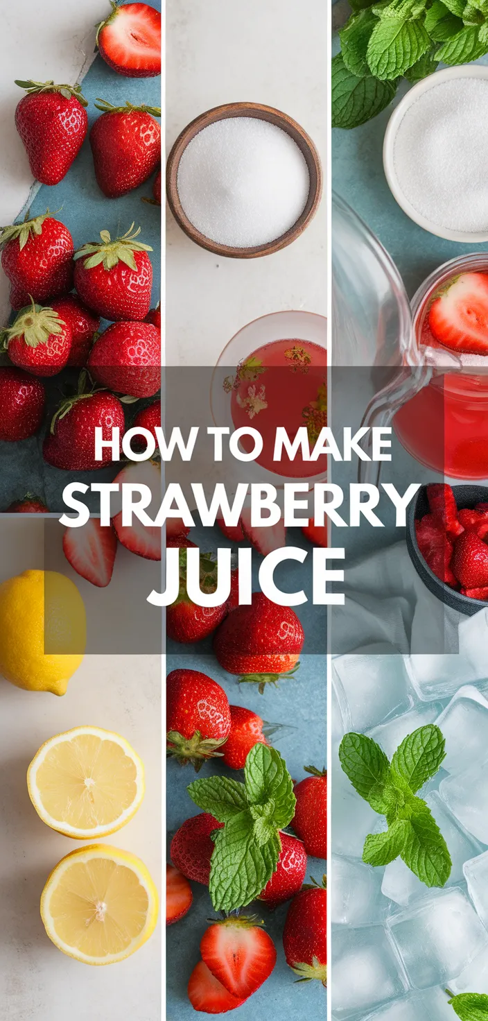 A photo of How To Make Strawberry Juice Recipe