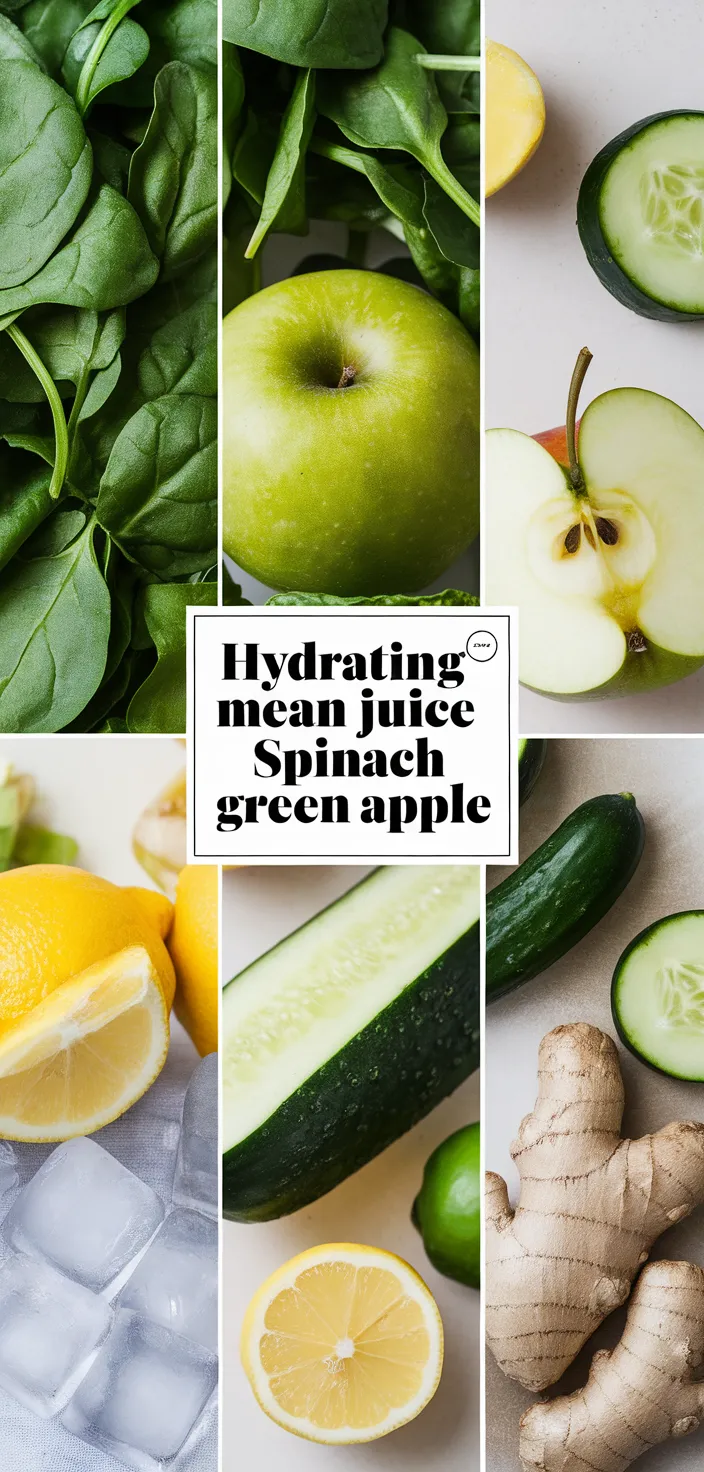 A photo of Hydrating Mean Juice Spinach Green Apple Recipe