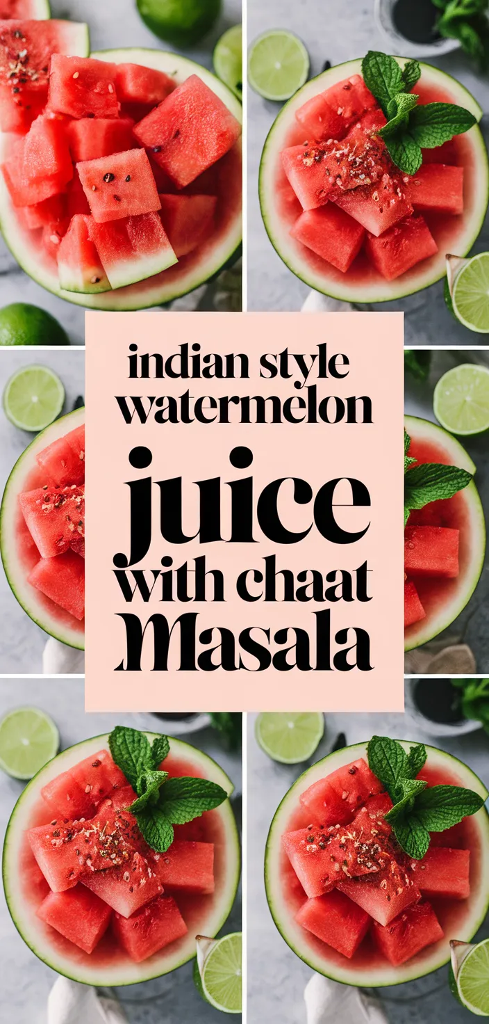 Ingredients photo for Indian Style Watermelon Juice With Chaat Masala Recipe