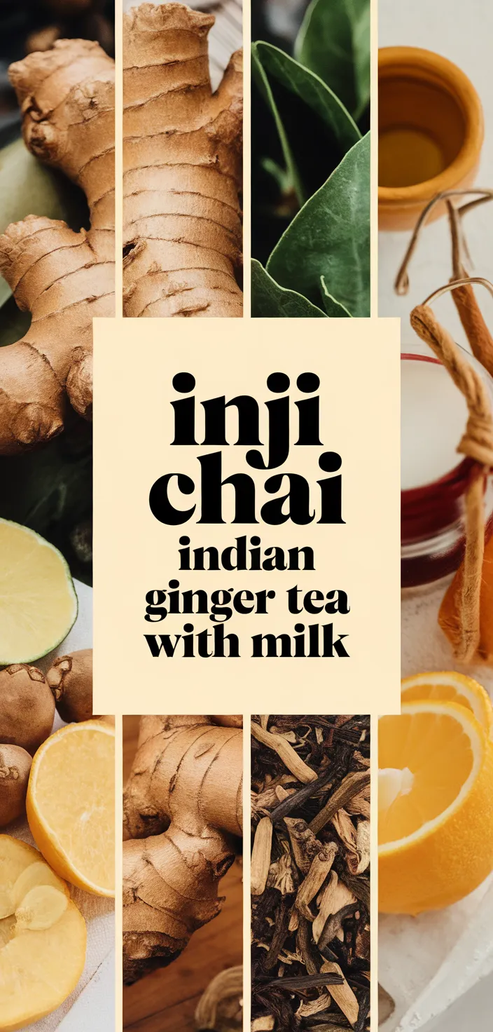 Ingredients photo for Inji Chai Indian Ginger Tea With Milk Recipe