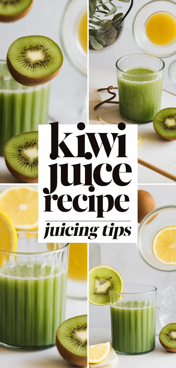 A photo of Kiwi Juice Recipe Juicing Tips