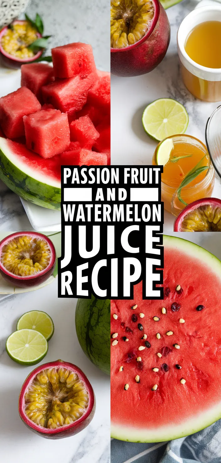 A photo of Passion Fruit And Watermelon Juice Recipe