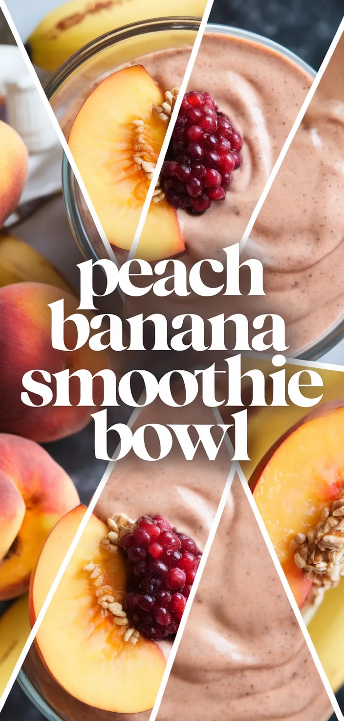 Ingredients photo for Peach Banana Smoothie Bowl Recipe