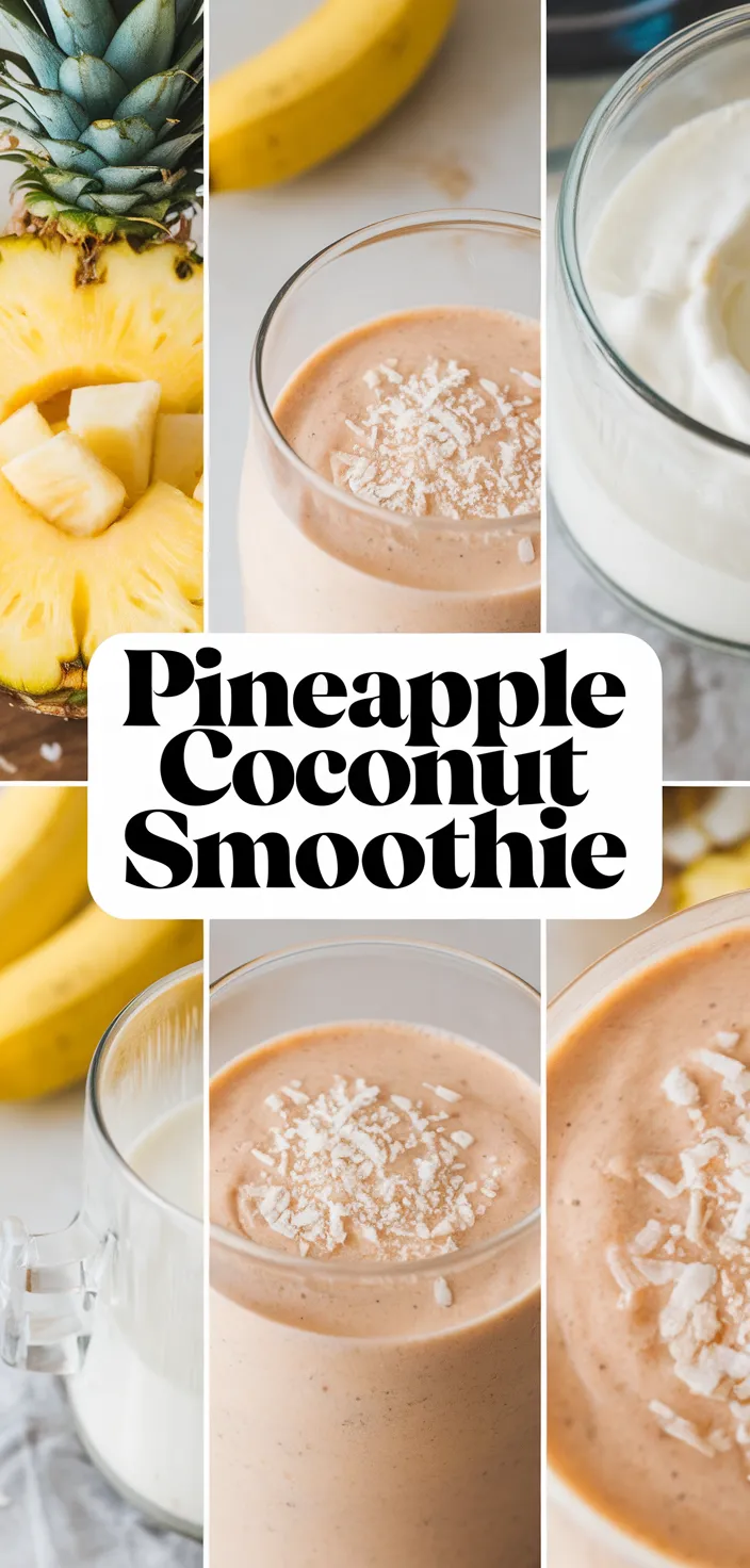 A photo of Pineapple Coconut Smoothie Recipe