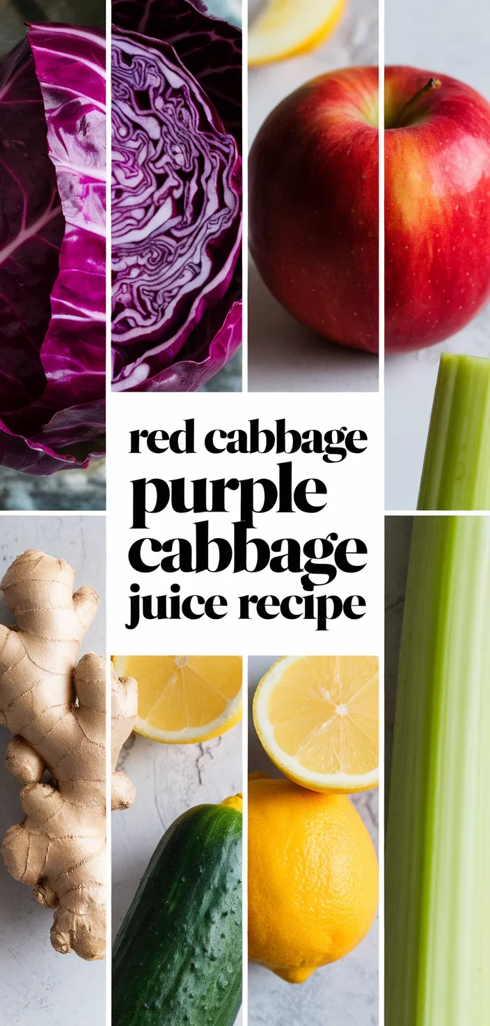 A photo of Red Cabbage Juicing Purple Cabbage Juice Recipe