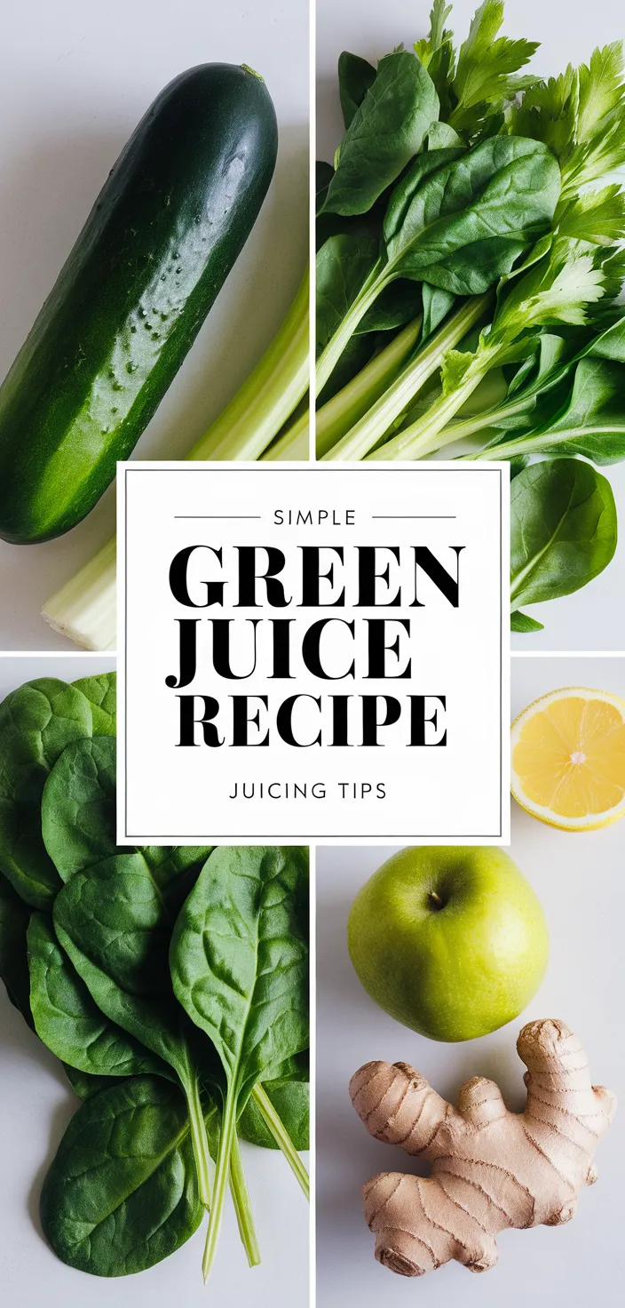 A photo of Simple Green Juice Recipe Juicing Tips