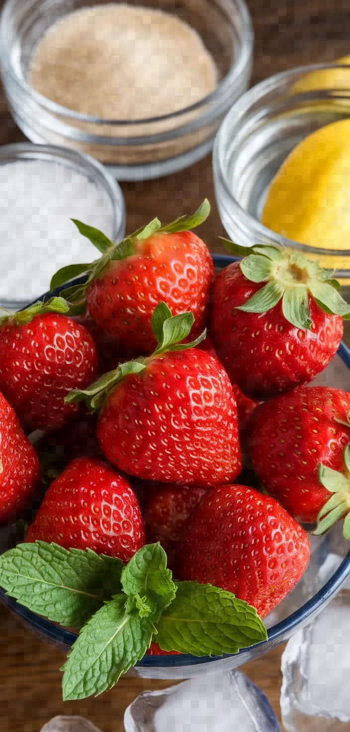 Ingredients photo for How To Make Strawberry Juice Recipe