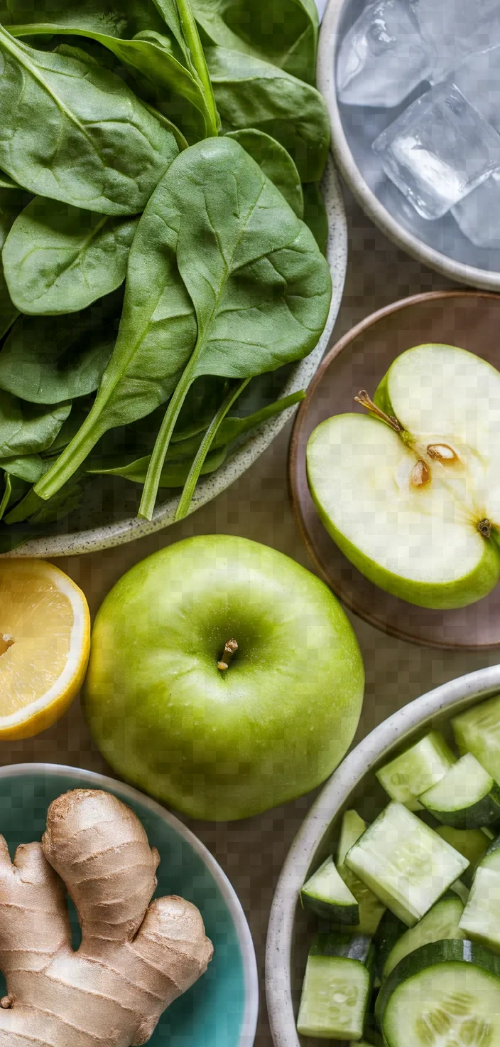 Ingredients photo for Hydrating Mean Juice Spinach Green Apple Recipe