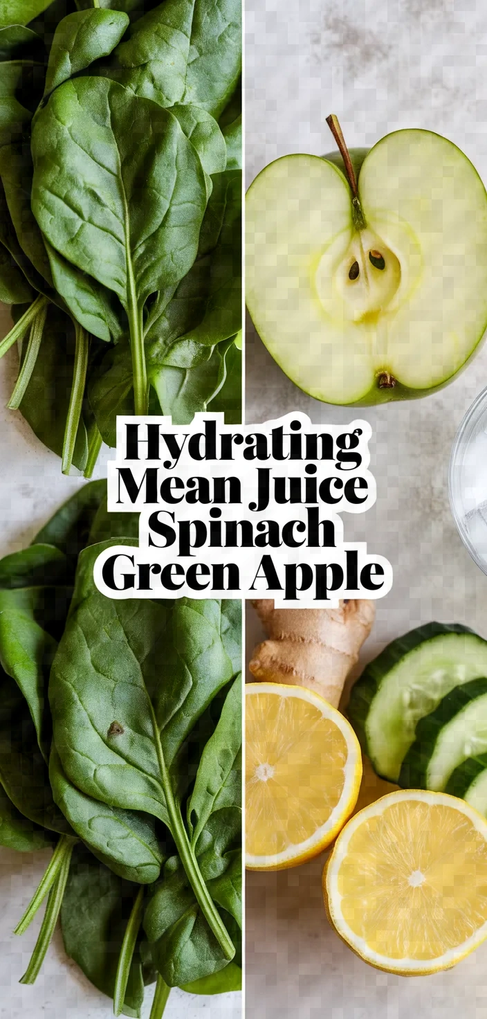 Hydrating Mean Juice Spinach Green Apple Recipe