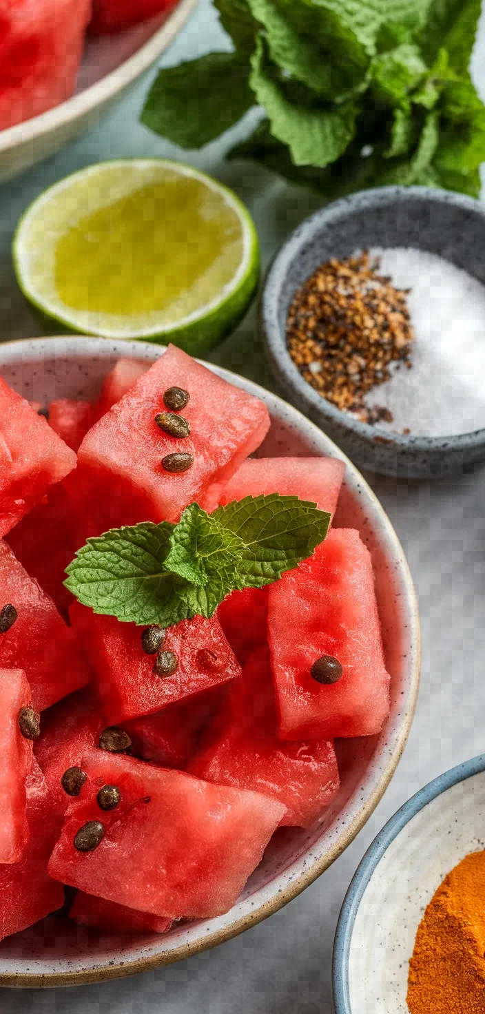 Ingredients photo for Indian Style Watermelon Juice With Chaat Masala Recipe