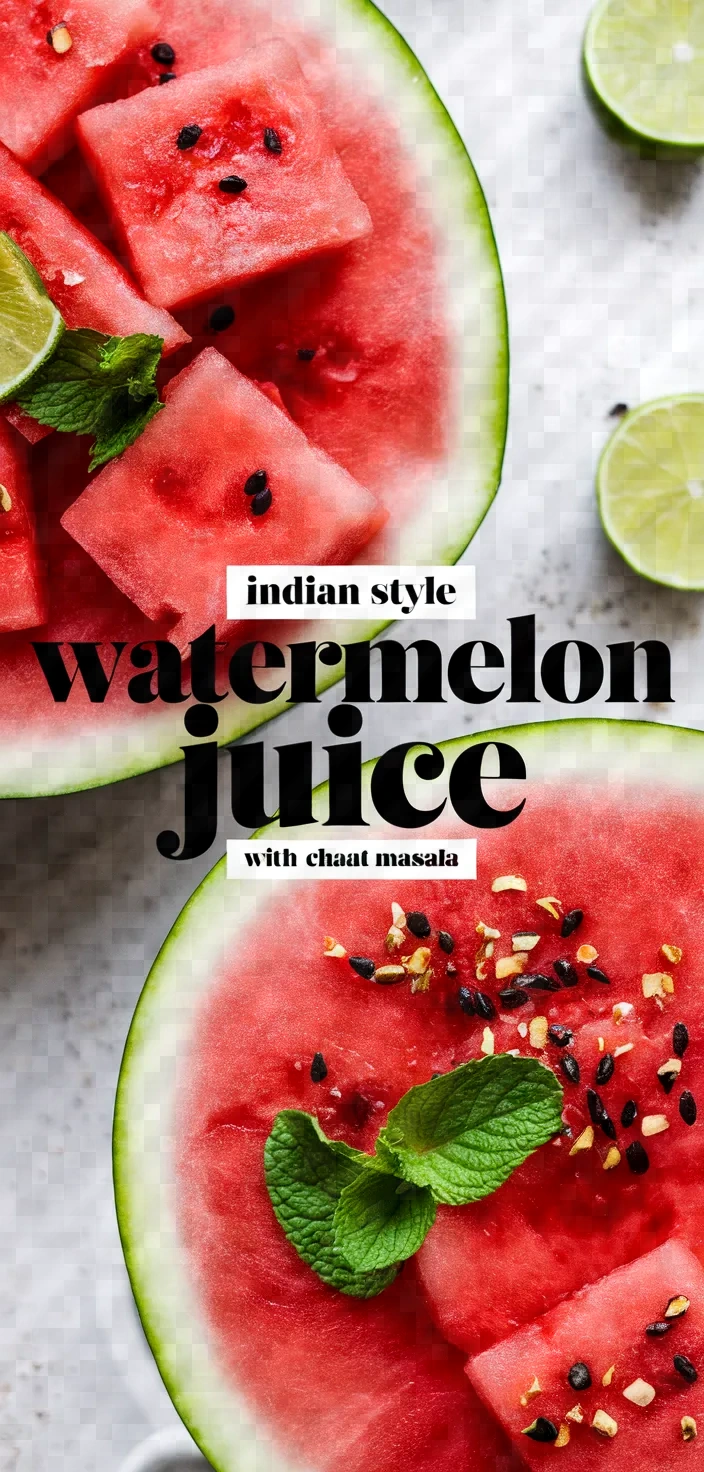 Indian Style Watermelon Juice With Chaat Masala Recipe