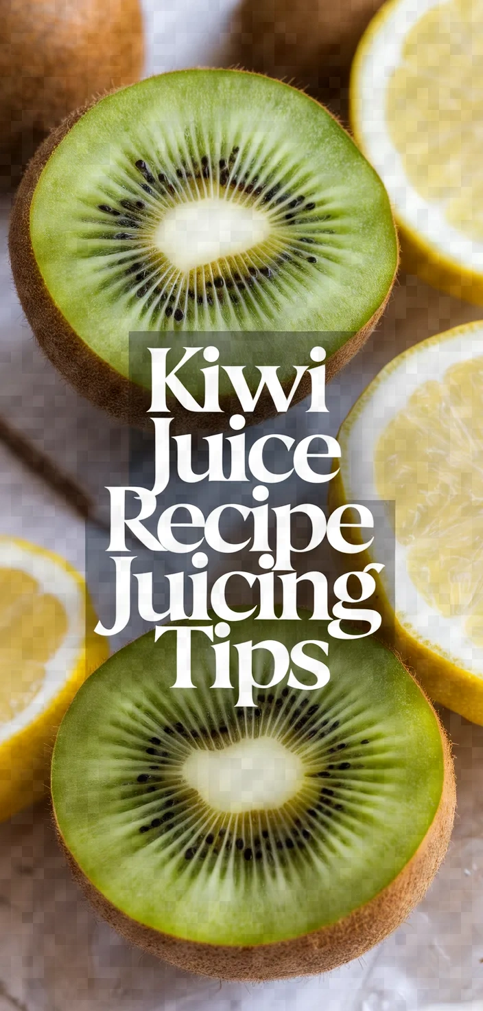 Kiwi Juice Recipe Juicing Tips