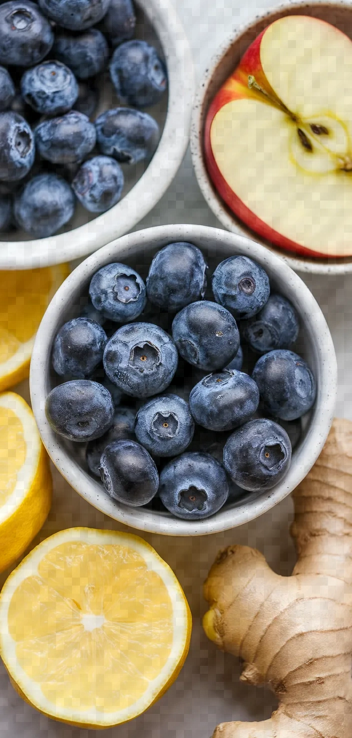 Ingredients photo for Organic Blueberry Juicer Recipe And Benefits