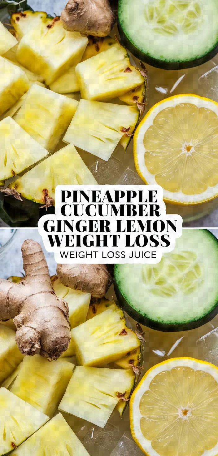 Pineapple Cucumber Ginger Lemon Weight Loss Juice Recipe