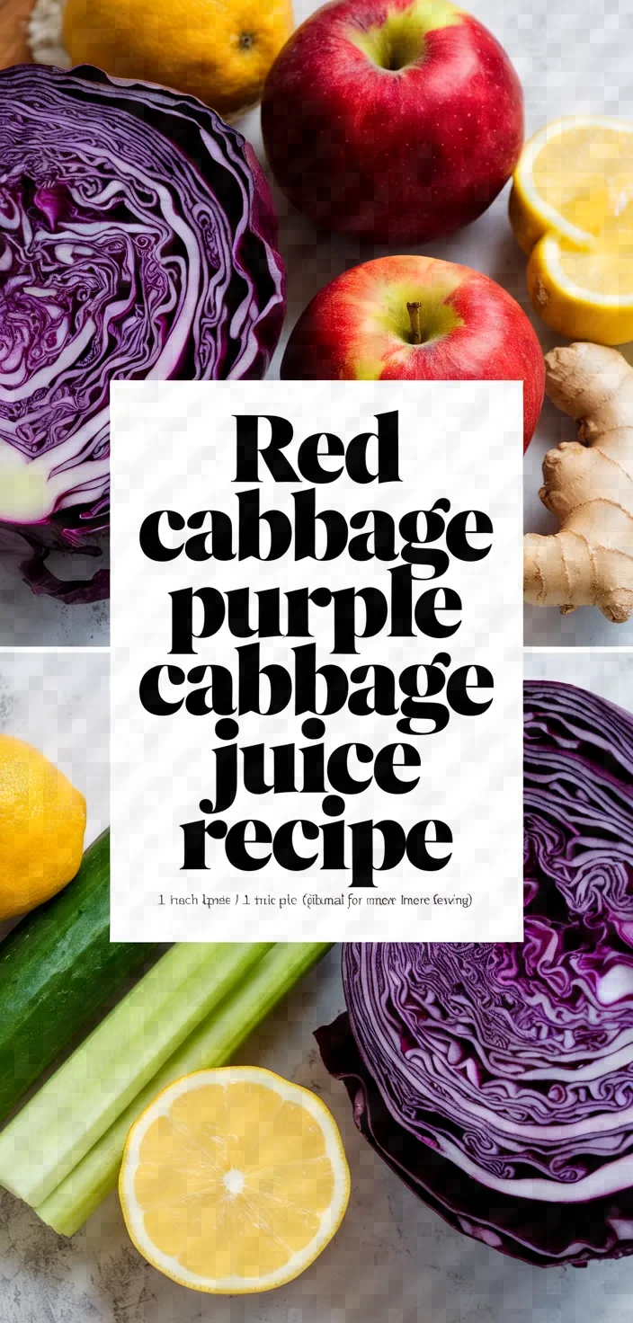 Red Cabbage Juicing Purple Cabbage Juice Recipe