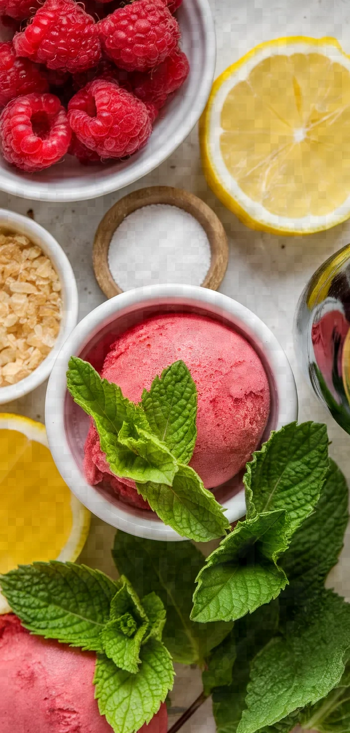 Ingredients photo for Sparkling Raspberry Champagne Float Recipe