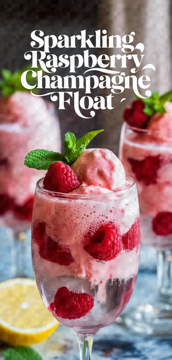 Sparkling Raspberry Champagne Float Recipe