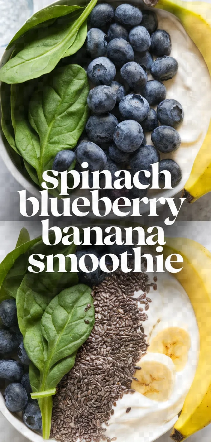 Spinach Blueberry Banana Smoothie Recipe