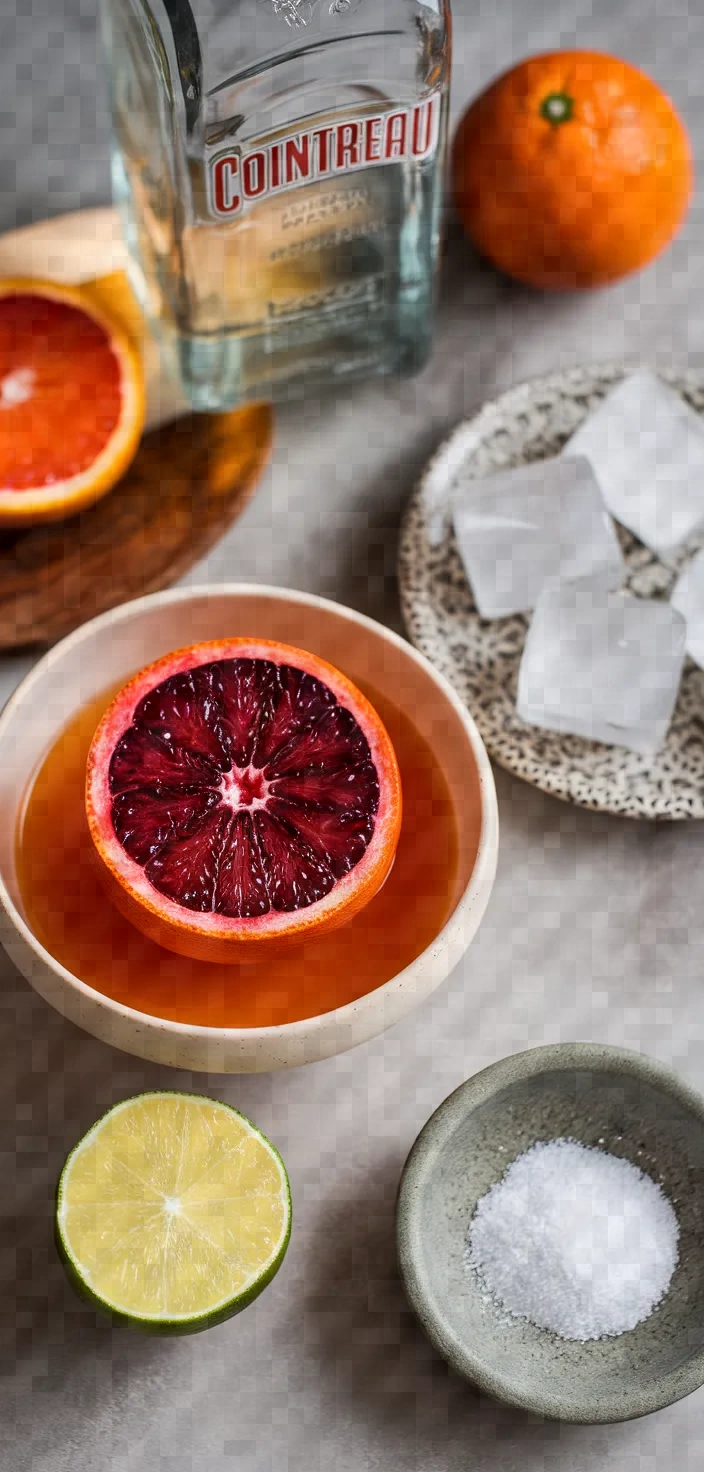 Ingredients photo for The Best Blood Orange Margarita Recipe