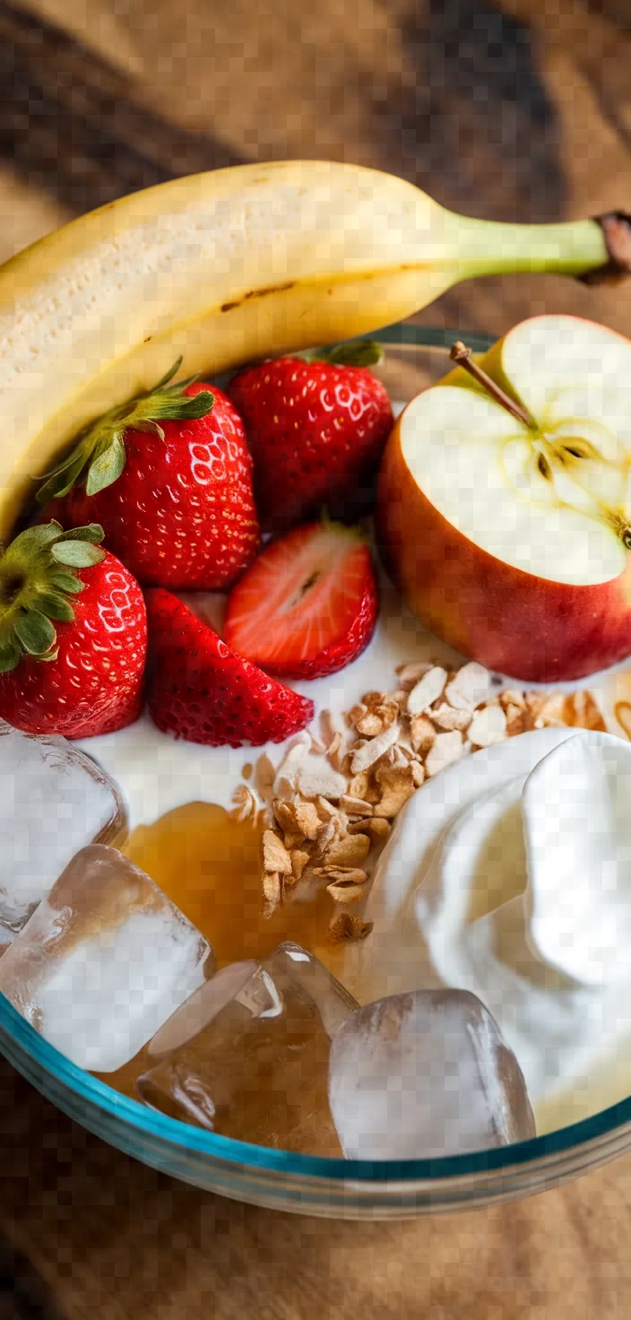 Ingredients photo for Banana Strawberry Apple Smoothie Recipe