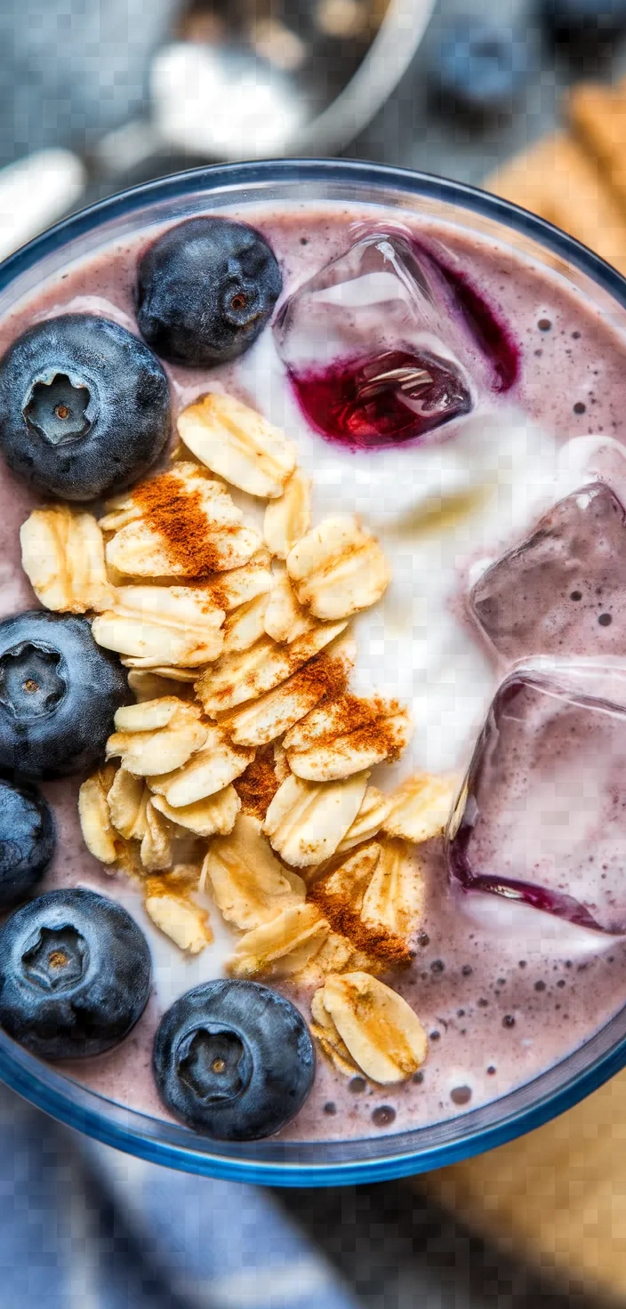 Ingredients photo for Blueberry Oatmeal Smoothie Recipe