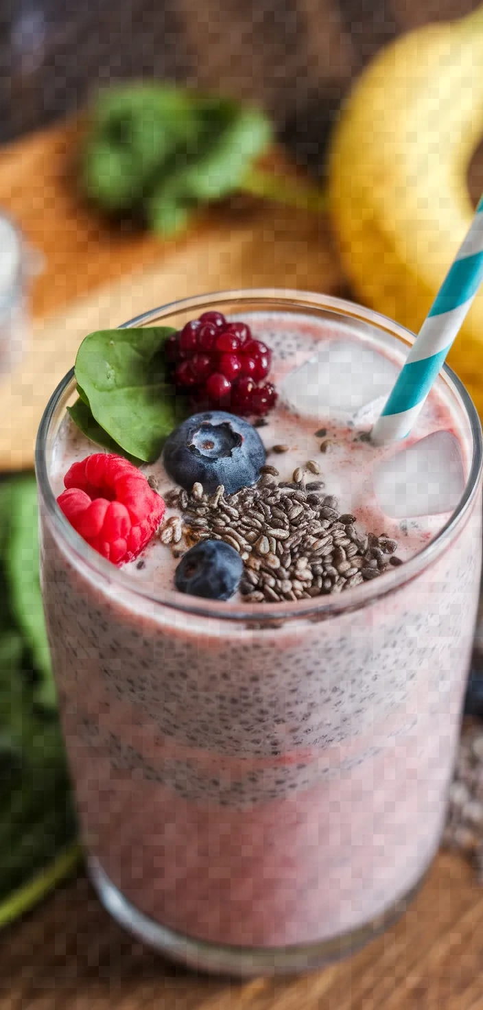 Ingredients photo for Coconut Water Smoothie With Berries And Spinach Recipe