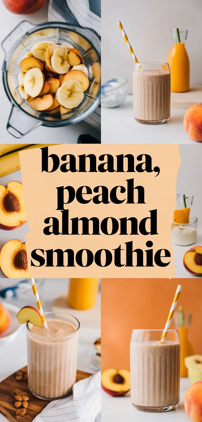 A photo of Banana Peach Almond Butter Smoothie Recipe