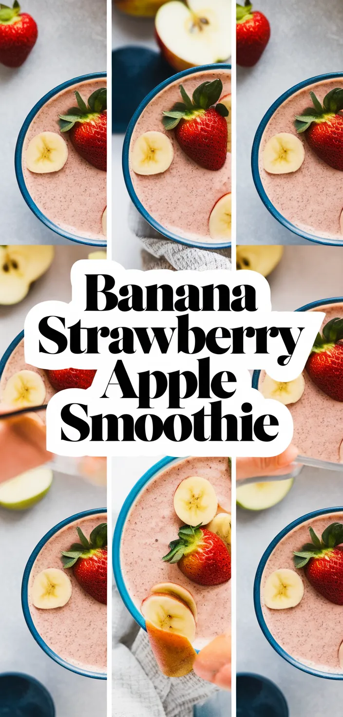 A photo of Banana Strawberry Apple Smoothie Recipe