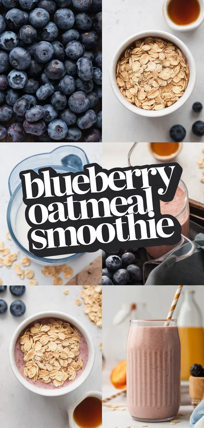 A photo of Blueberry Oatmeal Smoothie Recipe