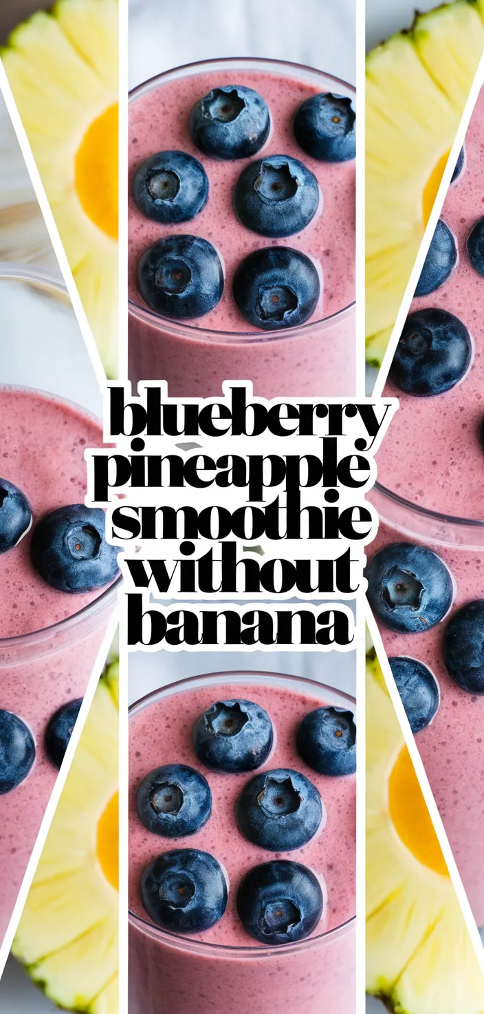 A photo of Blueberry Pineapple Smoothie Without Banana Recipe