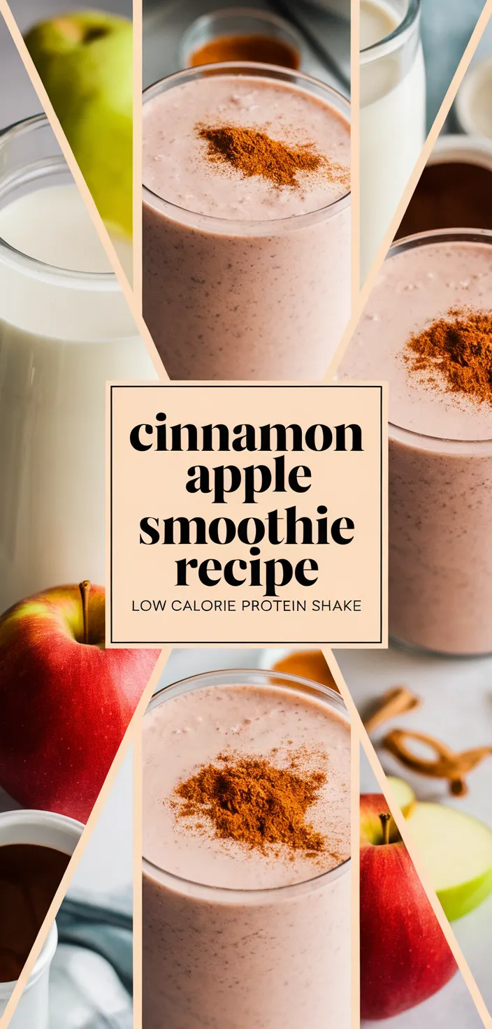 A photo of Cinnamon Apple Smoothie Recipe Low Calorie Protein Shake