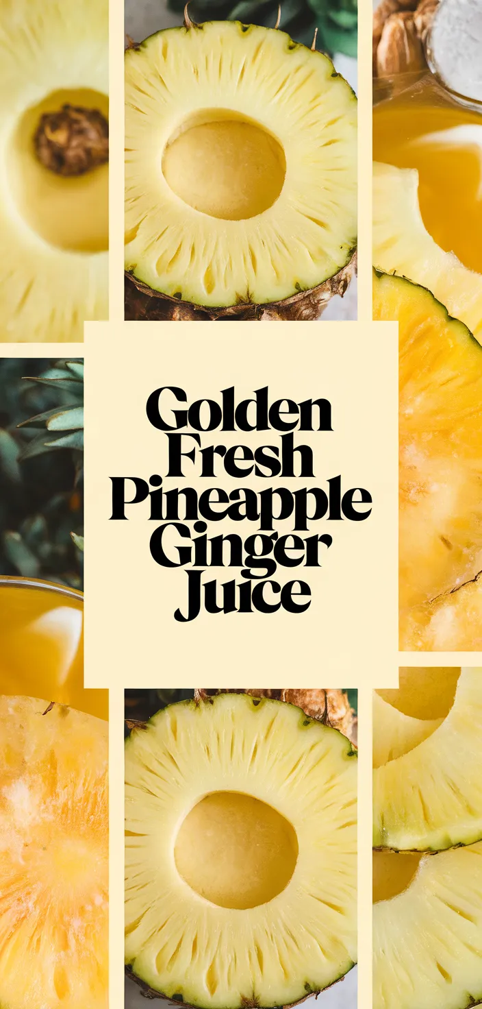 A photo of Golden Fresh Pineapple Ginger Juice Recipe