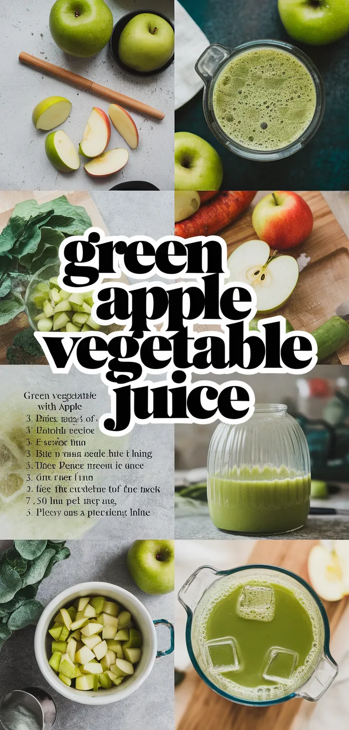 A photo of Green Vegetable Juice With Apple Recipe