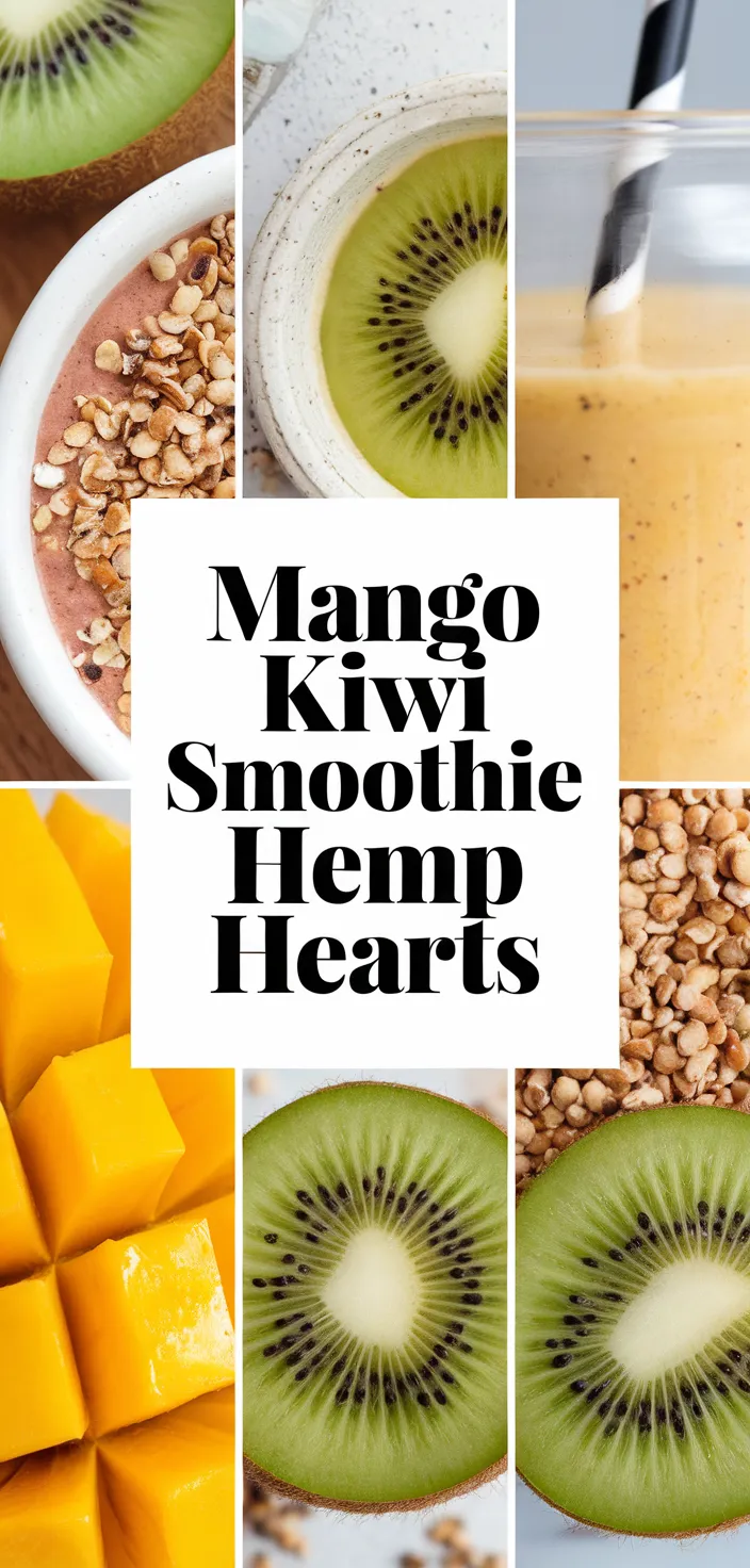 A photo of Mango Kiwi Smoothie Hemp Hearts Recipe