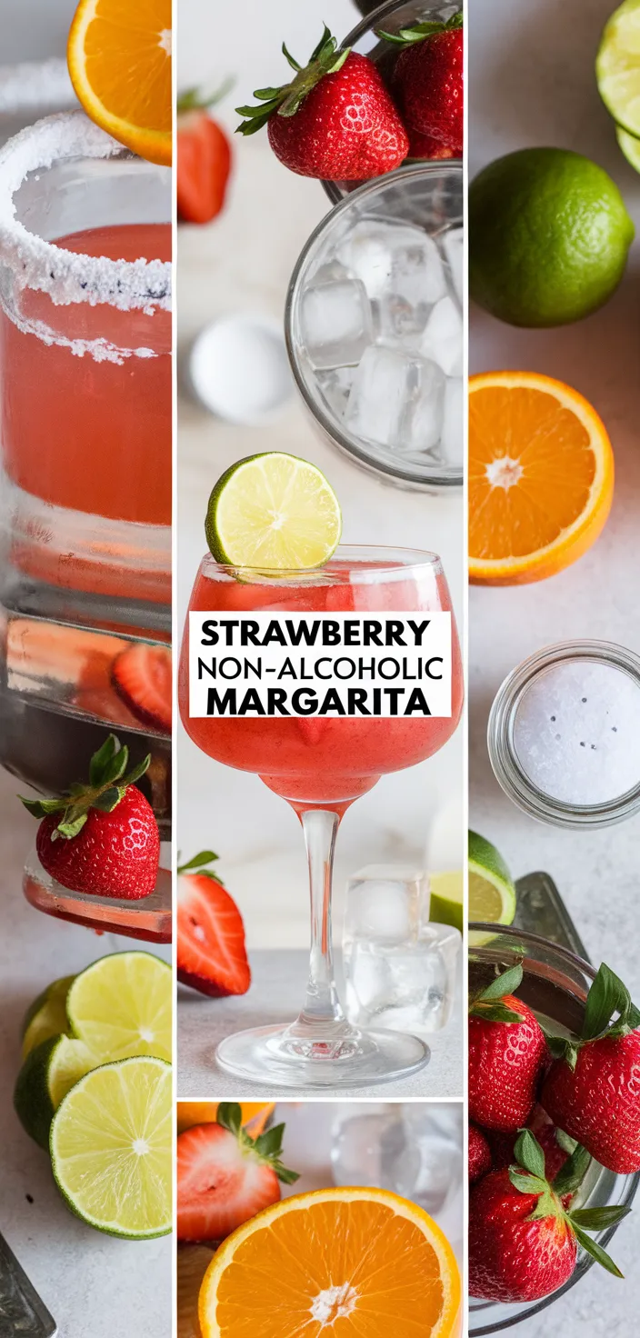 A photo of Non Alcoholic Strawberry Margarita Recipe