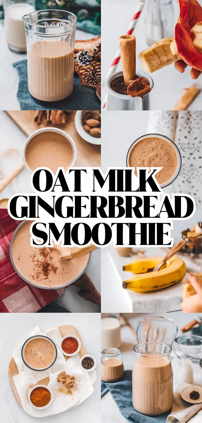 A photo of Oat Milk Gingerbread Smoothie Recipe