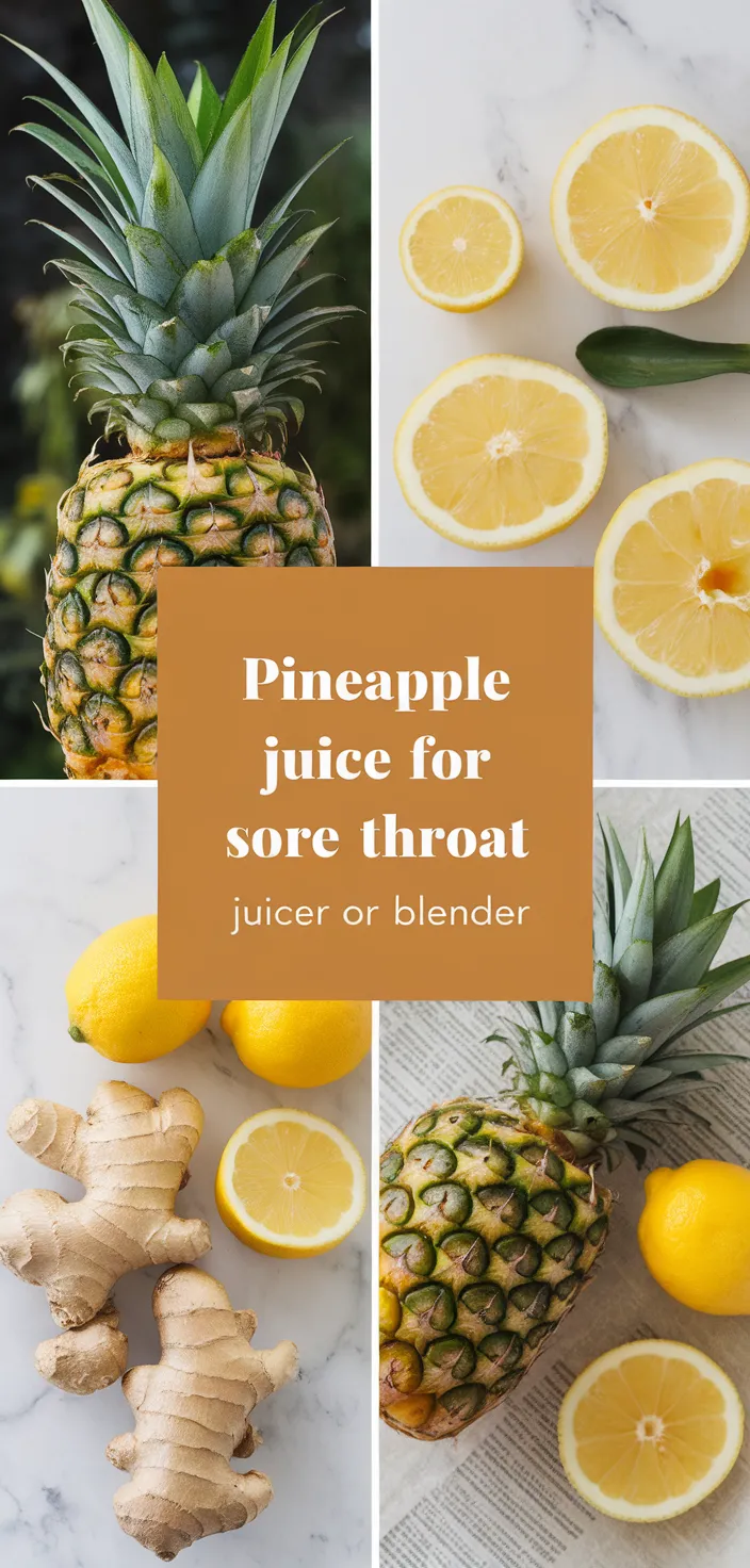 A photo of Pineapple Juice For Sore Throat Juicer Or Blender Recipe