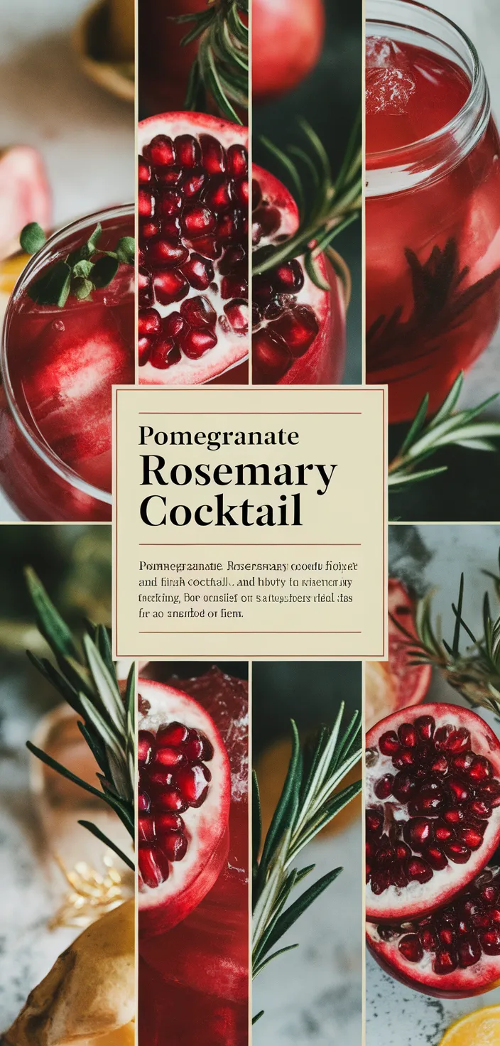 A photo of Pomegranate Rosemary Cocktail Recipe