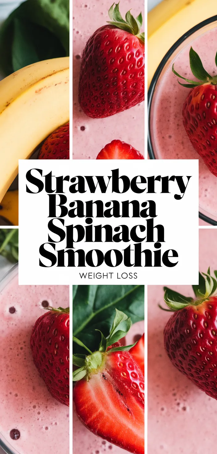 A photo of Strawberry Banana Spinach Smoothie Weight Loss Recipe