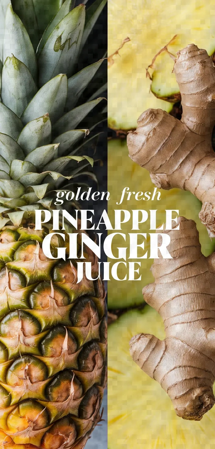 Golden Fresh Pineapple Ginger Juice Recipe