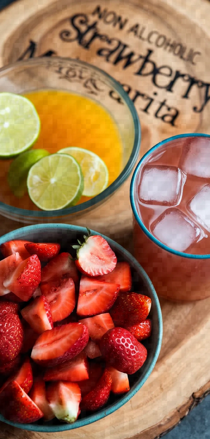 Ingredients photo for Non Alcoholic Strawberry Margarita Recipe