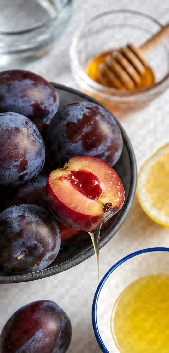 Ingredients photo for Plum Juice Recipe And Benefits